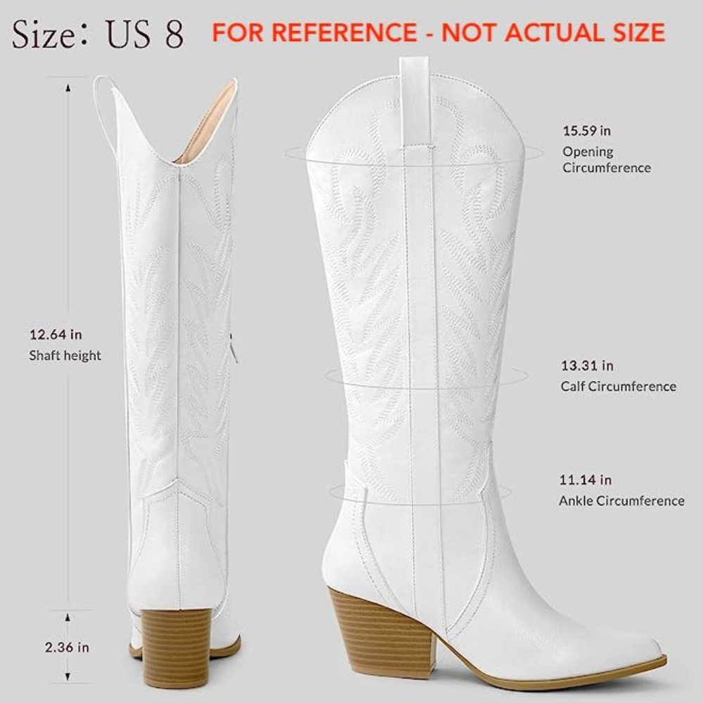 White Cowboy Boots Women's Size 9, Taylor Swift Eras Tour Costume